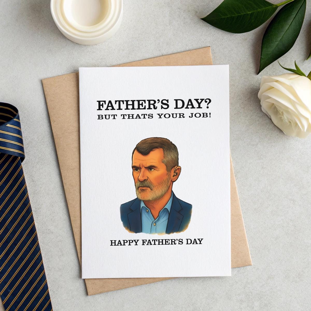 Funny Father’s Day Card – Irish Humour Football Dad Gift, Sarcastic, Blank inside or Printed