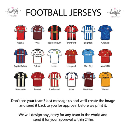 Personalised Funny Football Birthday Card – Custom Team Shirt, Loyal Fan Joke & Inside Message
