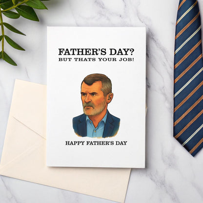 Funny Father’s Day Card – Irish Humour Football Dad Gift, Sarcastic, Blank inside or Printed