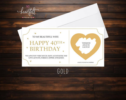 Personalised Scratch-Off Birthday Card – Reveal Your Gift & Age Surprise