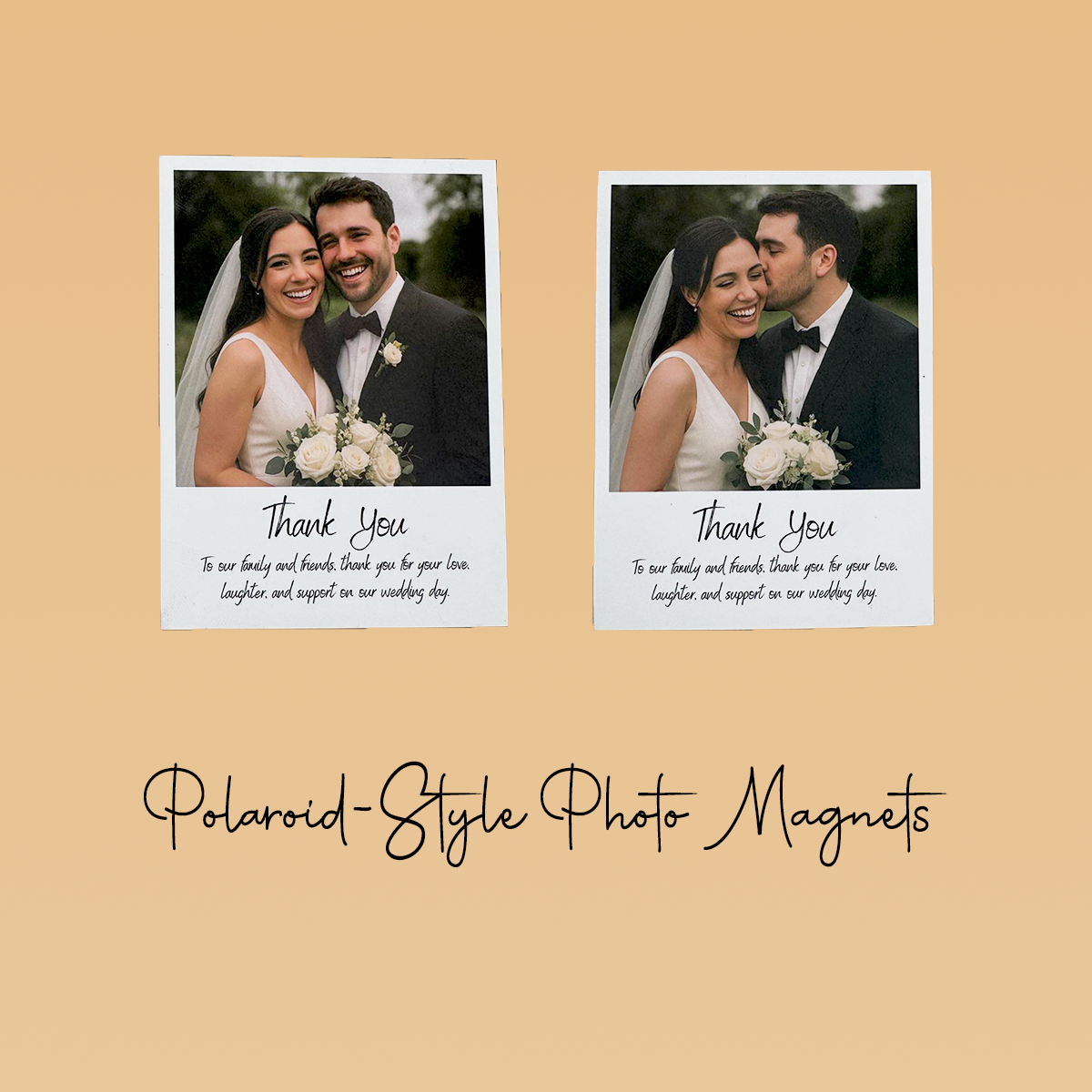 Personalised Polaroid-Style Photo Magnets – 2.8×3.8" Fridge Magnets