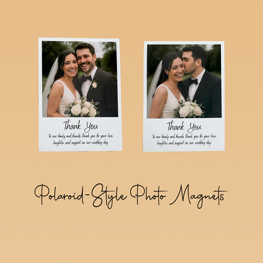 Personalised Polaroid-Style Photo Magnets – 2.8×3.8" Fridge Magnets