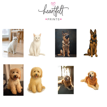 Personalised Pet Birthday Card – Watercolour Portrait from Dog or Cat, Custom Name & Funny Greeting